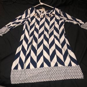 Super cute blue and white dress